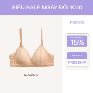 Áo ngực không gọng đệm mỏng 1cm ren hoa MiaLala 0215 NA3220215