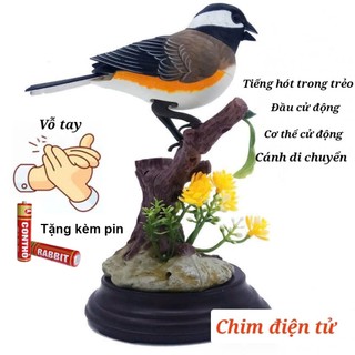 Chim Điện Tử Tự Hót Khi Có Âm Thanh Hoặc Tiếng Vỗ Tay Trang Trí Nhà Cửa Vui Nhộn