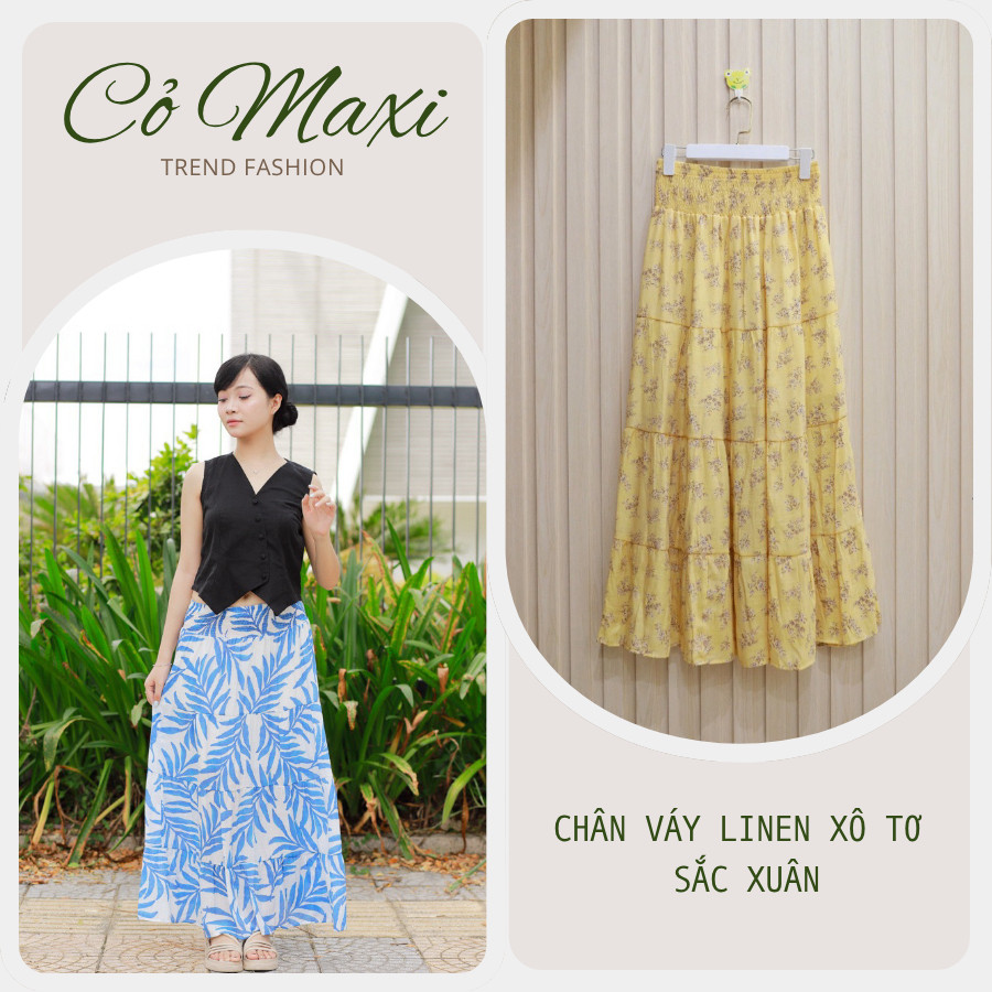 CHÂN VÁY LINEN XÔ TƠ SẮC XUÂN – DỊU DÀNG, TƯƠI MỚI CHO MỌI LỨA TUỔI