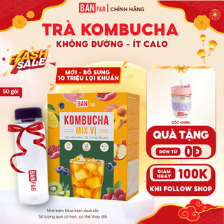 [Quà Đơn 0Đ] Trà Kombucha Dạng Gói Bổ Sung Lợi Khuẩn Trà Trái Cây Giải Khát Tốt Cho Hệ Tiêu Hóa Detox Giảm Bản F&B
