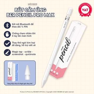 [New 2025] Bút cảm ứng BerPencil Pro Type C dành cho Tablet - Chống chạm nhầm, scribble, chuyển tẩy/ bút by MèoBer