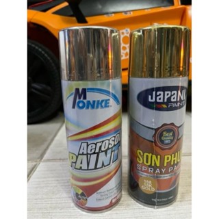  Sơn Xịt Mạ Inox Mạ Crom Mạ Vàng 18K Màu Cực Đẹp Cao Cấp Monke  - Japani Paint 400ml - Điện Nước Ba Đẳng 