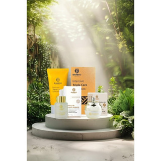   BỘ 3  Kem Face Bamboo Serum B5 Kem Chống Nắng Bamboo dưỡng trắng da mờ nám tàn nhang chống nắng 