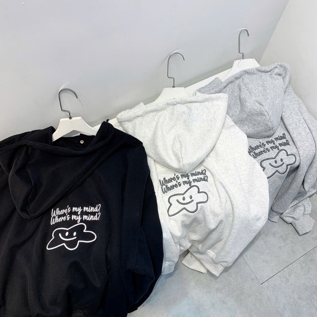 Áo Khoác Hoodie Zip Thu Đông Mon Studio THÊU NỔI 3D NGÔI SAO, Vải Nỉ Ép, Form Boxy Unisex , Có Túi Trong | BigBuy360 - bigbuy360.vn