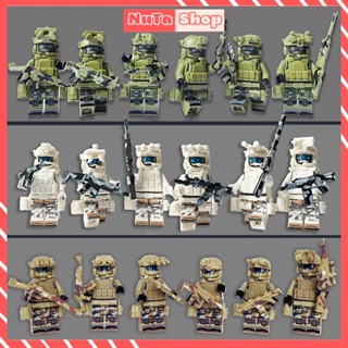 Mô Hình Nhân Vật Swat Lắp Ráp Đồ Chơi Combo 6 Lực Lượng Tinh Nhuệ Để Bàn Decor