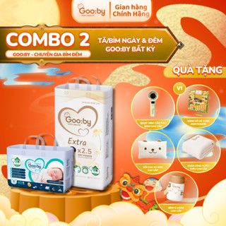 [Kèm quà] Combo 2 bịch bỉm quần (ngày và đêm) Gooby siêu mỏng, đủ size M,L,XL,XXL,XXXL