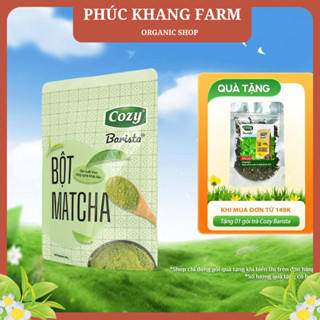 Bột MATCHA COZY 200 gram trà xanh nguyên chất làm Latte, Trà sữa, Pha chế, Uống Helthy & làm đẹp da