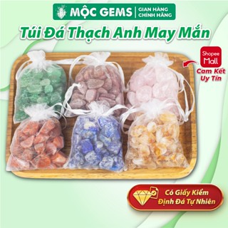  Túi Đá Năng Lượng Tự Nhiên May Mắn Mộc Gems Giúp Thu Hút Tài Lộc Và Năng Lượng Tích Cực 