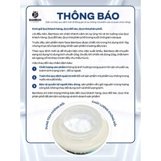[3 HỘP] Kem Face Trắng Hồng BamBoo Dưỡng Trắng Mịn, Mờ Thâm Mụn
