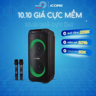 Loa Kéo Hát Karaoke iCore i8 Kèm 02 Micro UHF Cao Cấp - THẾ GIỚI ÂM THANH