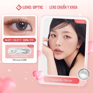 Kính áp tròng 1 ngày Clalen Iris 1 Day Sapphire Moon – Lens màu xám xanh, chống UV - LENS OPTIC