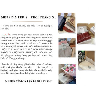 Khăn quàng kẻ hai mặt basic phong cách Hàn Quốc Merris - K7