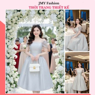 V5541 Váy tafta ghi xòe trễ vai thiết kế dự tiệc sang chảnh [Dolce Viva Colection (DVC/ACC)]