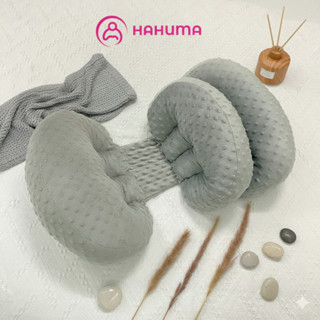 Gối Bà Bầu Cánh Tiên Hahuma Gối Bầu Vải Nhung Hạt Đậu Mát Xa Giảm Đau Lưng