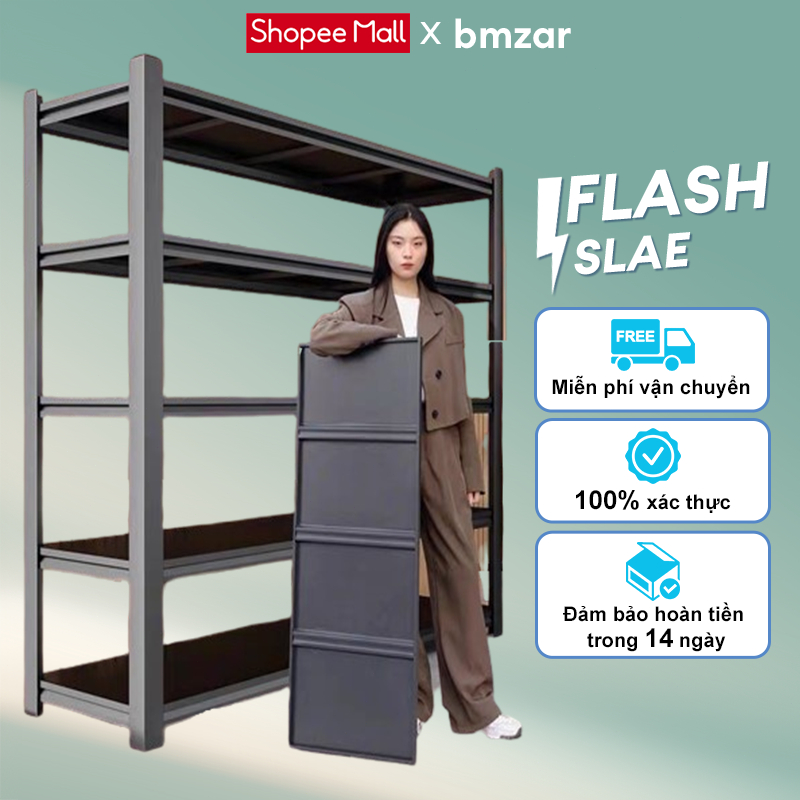 BMZAR Kệ sắt đa năng Kệ để đồ Tấm dày Kệ sắt đựng đồ Tải Trọng🔥 500KG🔥Kệ sắt v lỗ