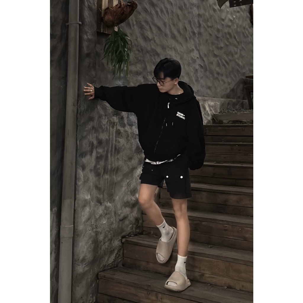 Áo Khoác Hoodie Zip Thu Đông IN NỔI DẬP NỔI MON STUDIO Vải Nỉ Ép, Form Boxy Unisex Nam Nữ Đều Mặc Được, Có Túi Trong | BigBuy360 - bigbuy360.vn