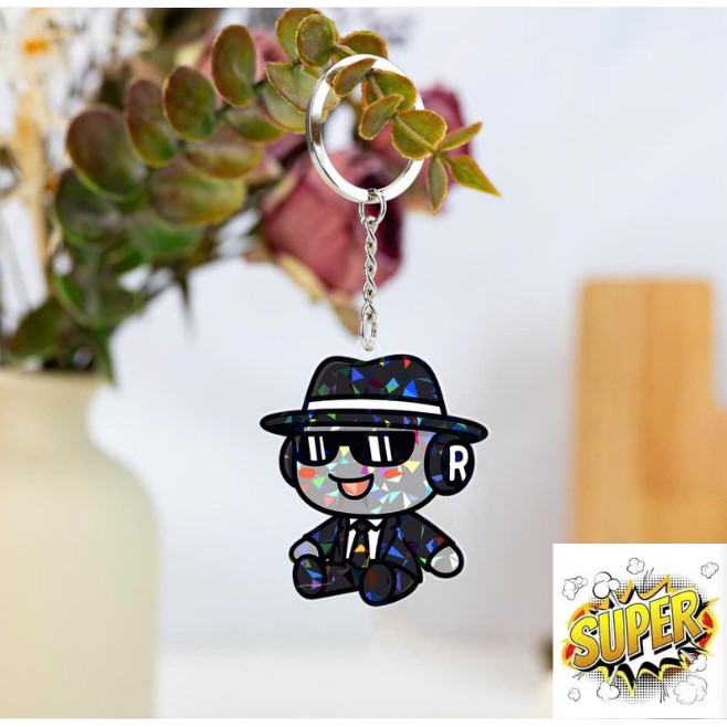 Móc khoá Roblox Forsaken Chance Forsaken Keychain, Video Game Lover, Chance Team Killer Acrylic Keyc