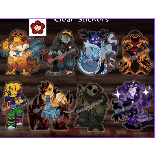 Móc khoá FORSAKEN Series 2 - Stickers: Shedletsky, Builderman, Dusekkar, Taph, Noob, John Doe, Slash