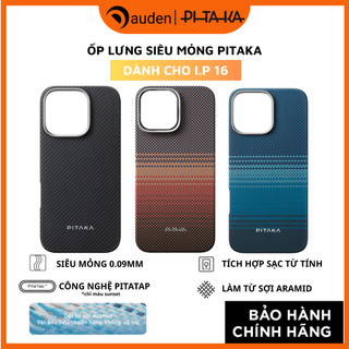   iPhone 16 Pro  Pro Max  Ốp lưng siêu mỏng PITAKA tương thích sạc từ ôm viền - Hàng chính hãng 