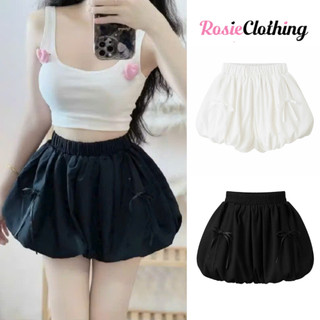  Quần Shorts Nữ Chất Vải Thun Bí Ngô Pumkin Quần Váy Đính Nơ WSH006 