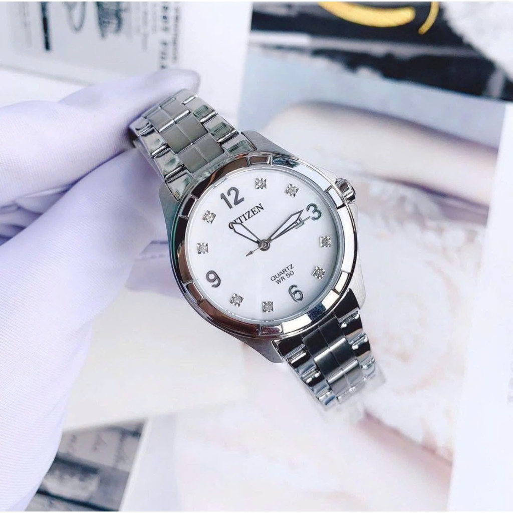 Đồng Hồ Nữ Citizen EU6080-58D Chính Hãng Tặng Kèm Dây Da Cao Cấp