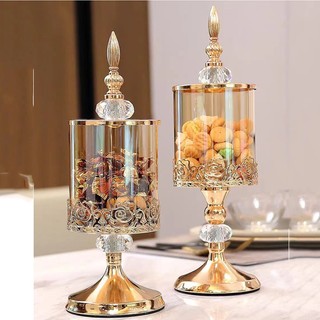 Lọ đựng bánh kẹo, mứt pha lê cao cấp – Hũ đựng đồ ăn nhẹ, thực phẩm khô sang trọng.