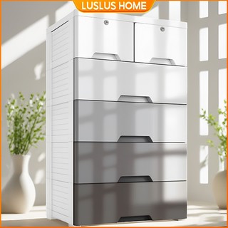  LUS Tủ Nhựa Để Đồ Tủ Lưu Trữ Đồ Dạng Ngăn Kéo Dày Tủ Phòng Ngủ Nhiều Tầng Kệ Để Đồ Thước Lớn Hộp Đựng 