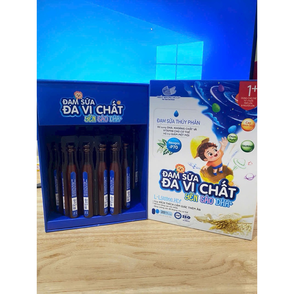 Đạm sữa đa vi chất yến sào DHA - hỗ trợ ăn ngon - tăng sức đề kháng cho bé Hộp 20 ống