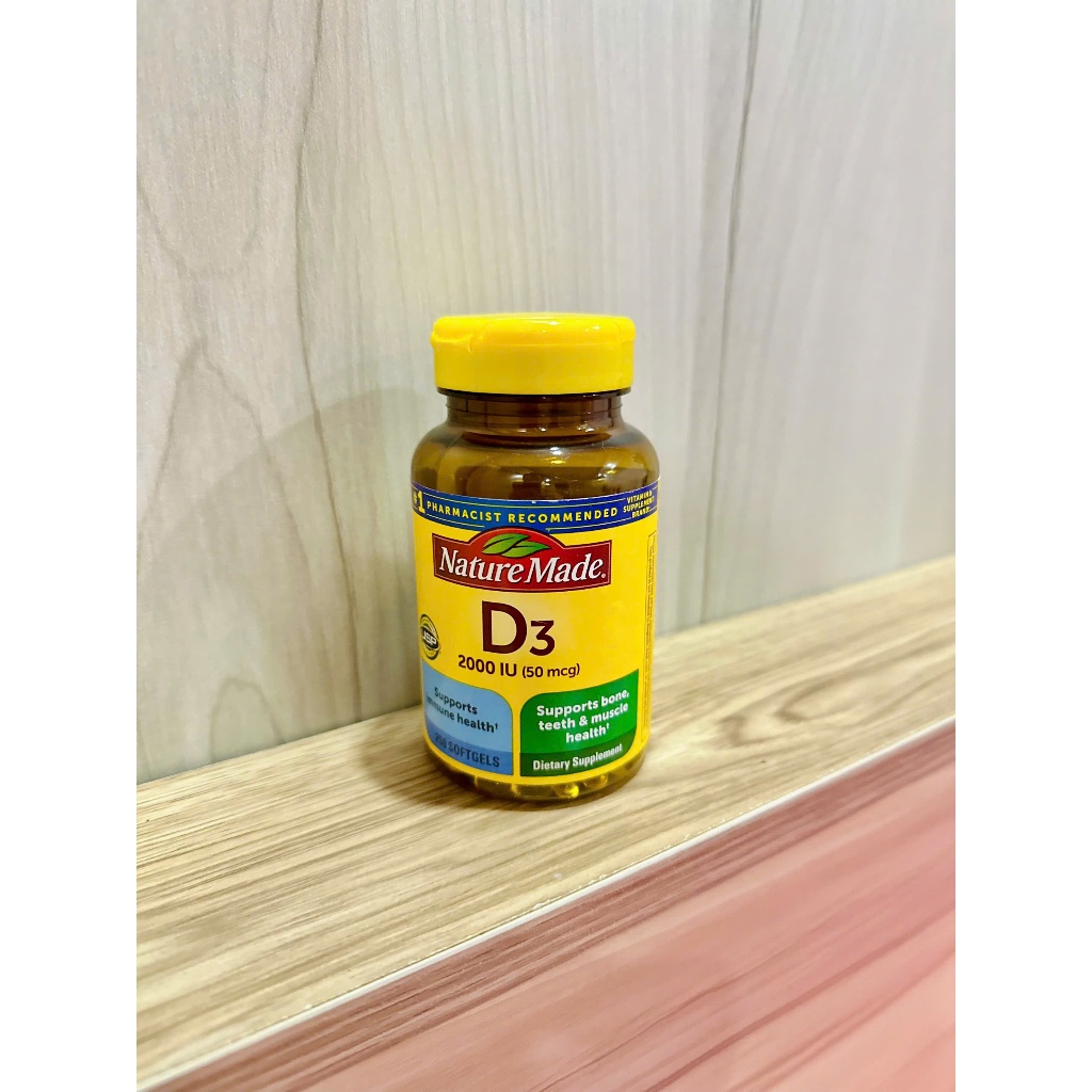 [Chính hãng]-Viên uống bổ sung Vitamin D3 Nature Made Vitamin D3 2000IU (50mcg) 100 Tablets của Mỹ