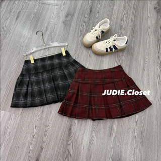  Chân Váy Dạ Kẻ Nữ Xếp Ly,Chân Váy Tenis Nữ Dáng Xoè Cạp Cao Chất Dạ Kẻ Caro JUDIE.Closet 