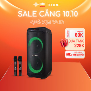 LOA KÉO KARAOKE ICORE – ÂM THANH SỐNG ĐỘNG, ĐÈN LED ẤN TƯỢNG - GÓC AUDIO
