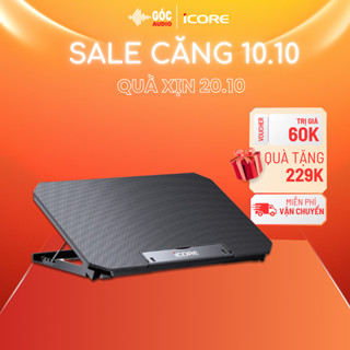 ĐẾ TẢN NHIỆT LAPTOP iCore Q100 – TẢN NHIỆT MẠNH MẼ – THIẾT KẾ CHẮC CHẮN – GÓC AUDIO