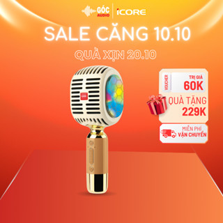 MICRO KARAOKE KÈM LOA ICORE YM99 – HÁT MỌI LÚC, VUI MỌI NƠI – BLUETOOTH 5.3, ÂM THANH CHẤT LƯỢNG – GÓC AUDIO