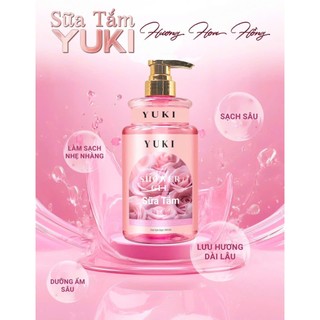  Sữa tắm truyền trắng Yuki hương nước hoa cao cấp thơm lâu dưỡng ẩm và làm sạch hiệu quả 500ml 