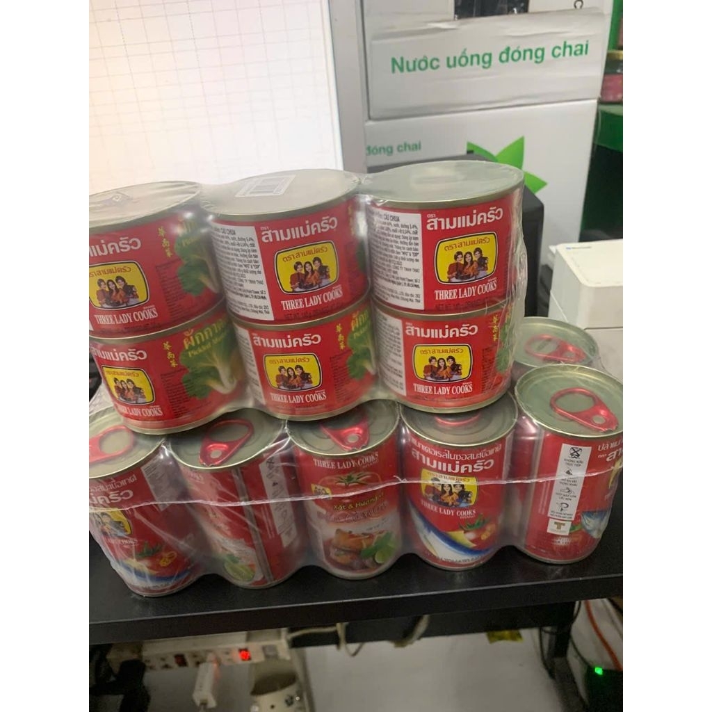 Cá ba cô, lóc 10 hộp Cá ba cô gái nắp giựt 155g/hộp ( tặng lóc 6 hộp cải chua 140g/hôp)