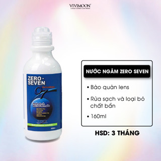 Nước ngâm lens VIVIMOON giúp rửa sạch, khử trùng, bảo quản kính áp tròng Zero Seven 160ml