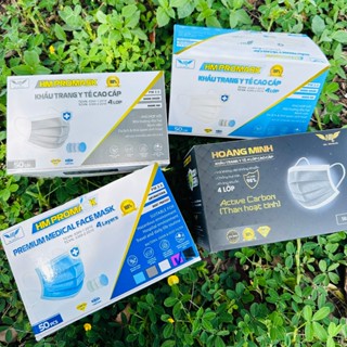 Khẩu Trang y tế Than Hoạt Tính HM pro mask 4 lớp Combo 6 Hộp