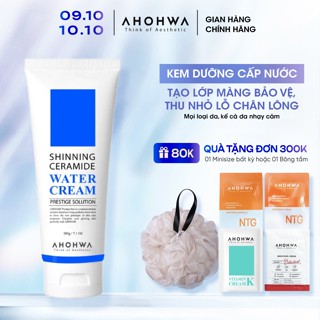 Kem Dưỡng Ẩm Da Mặt AHOHWA Shinning Ceramide Water Cream - Dưỡng Trắng, Cấp Ẩm, Chống Lão Hoá, Làm Dịu Cho Da Khô