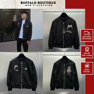 Áo Khoác Gió Nam Đốc Cờ Lê Thêu Hình Người Siêu Nét - Áo Khoác Bomber Nam Đôn Chề Đính Tag Kim Loại Cao Cấp