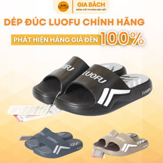Dép lê nam nữ quai ngang LUOFU chính hãng đúc nhựa PVC nguyên khối êm mềm chống trơn trượt 6213-5