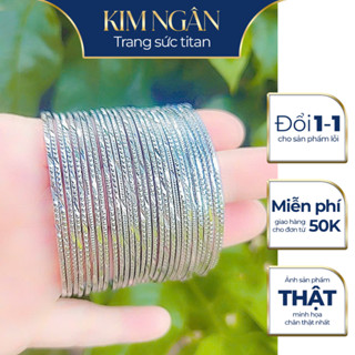 Vòng ximen titan ÁNH  KIM 1.5 Ly ,KHÔNG KHÓA, BỀN MÀU TRỌN ĐỜI vòng tay nữ không gỉ thiết kế tinh tế ,trang sức Kim Ngân