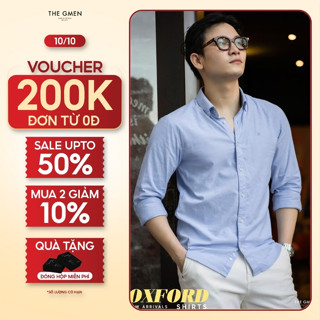 Áo sơ mi nam S25 Oxford Shirts đứng form thoáng mát, thấm hút mồ hôi - THE GMEN ELEGANT EST 2017