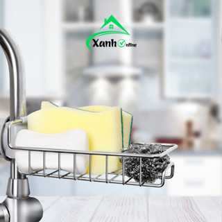 Giá Đựng Đồ Rửa Chén Bát Có Khay Hứng Nước - Khay Sắt Để Miếng Rửa Bát Chén Siêu Tiện Lợi