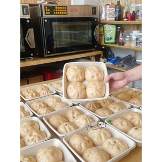   HỎA TỐC  Set 4 Cái Bánh Bao Nguyên Cám Phô Mai Eatclean - Ăn Kiêng Giảm Cân - 100% Men Tươi - By Mon Healthy 