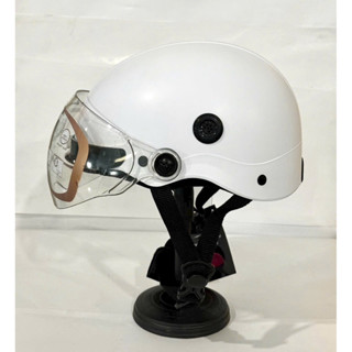  Nón mũ bảo hiểm  1 2 kính NA có lỗ lỗ thông gió kính đã xử lý  Freesize nam nữ 54-58 cm 