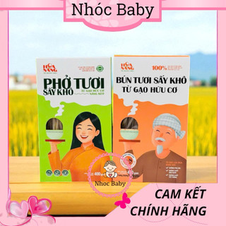 Bún tươi sấy khô, Phở tươi sấy khô hữu cơ Hoa Nắng Hộp 400g