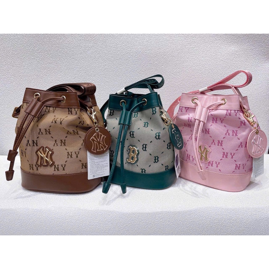 [ CHÍNH HÃNG ] Túi MLB Monogram Bucket Bag New York Yankees - Túi Rút MLB Authentic