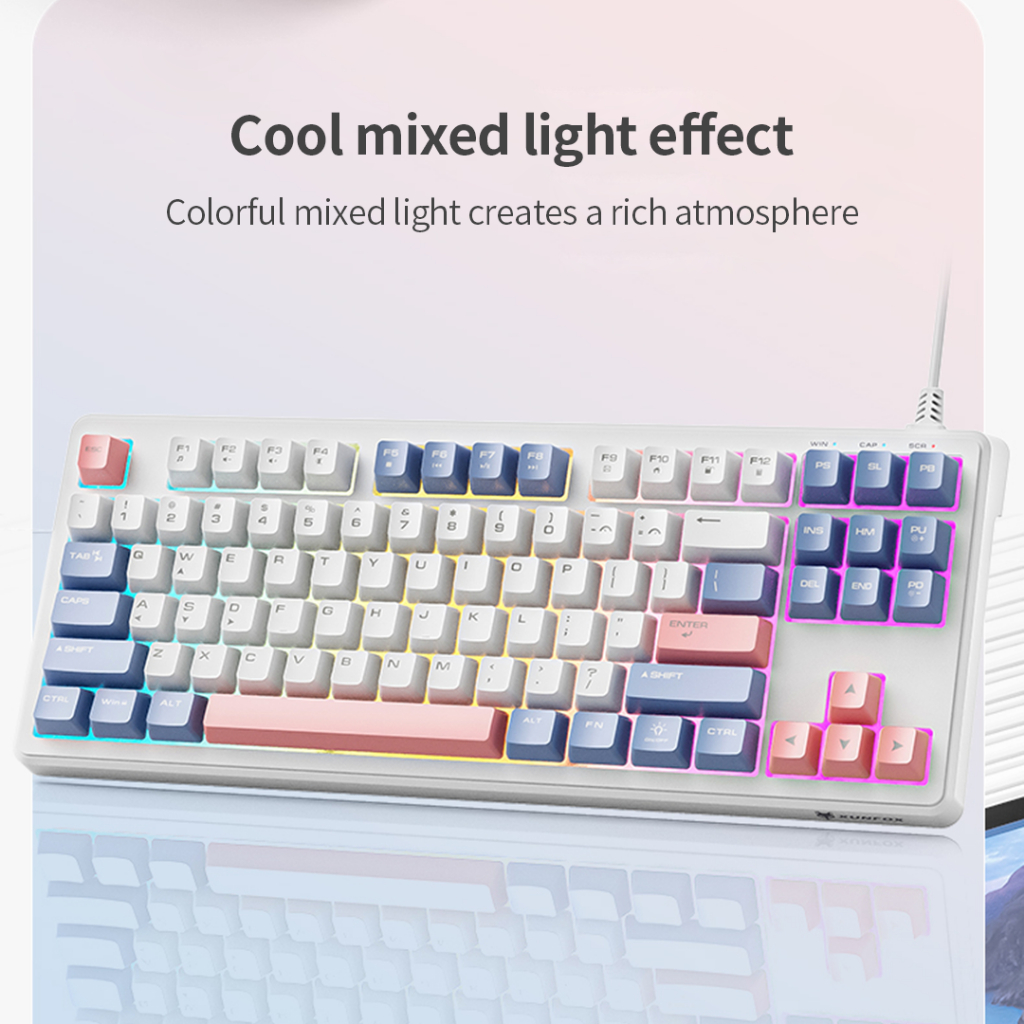XUNFOX K60 BànPhím Gaming 87 Phím Có Dây / Đèn RGB / 19 Phím Anti-ghosting | BigBuy360 - bigbuy360.vn