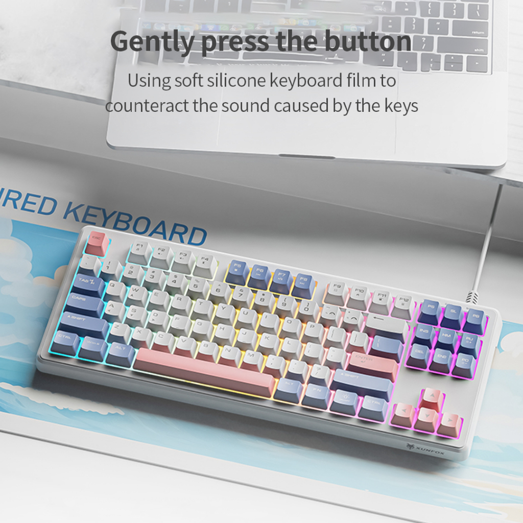 XUNFOX K60 BànPhím Gaming 87 Phím Có Dây / Đèn RGB / 19 Phím Anti-ghosting | BigBuy360 - bigbuy360.vn