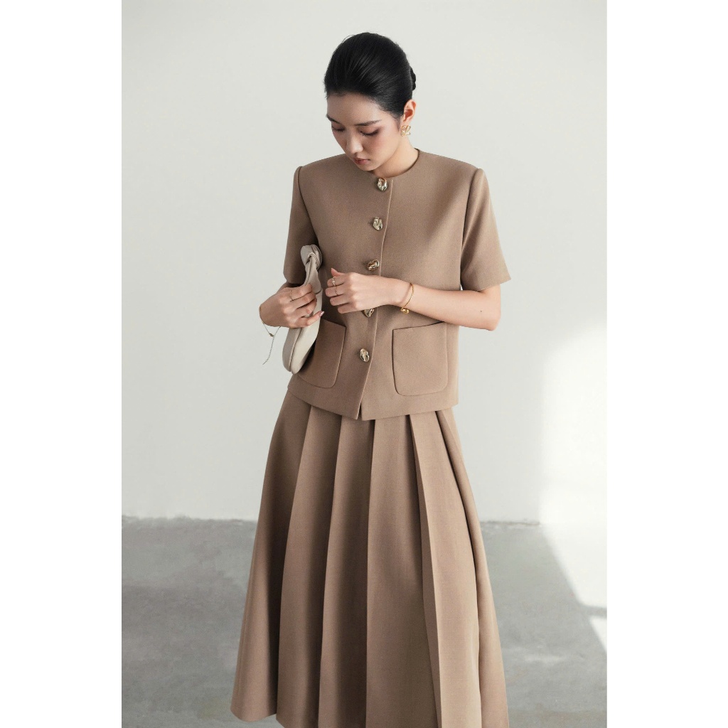 [BOHEE] Chân Váy Dài Xếp Li Bohee CV138 Dáng Suông Dài Thanh Lịch Phong Cách Hàn Quốc